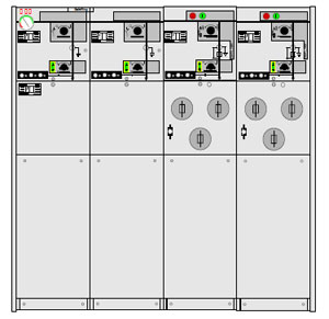 Picture of MV switchboard RMU 24KV 630A ABB-CCFF
