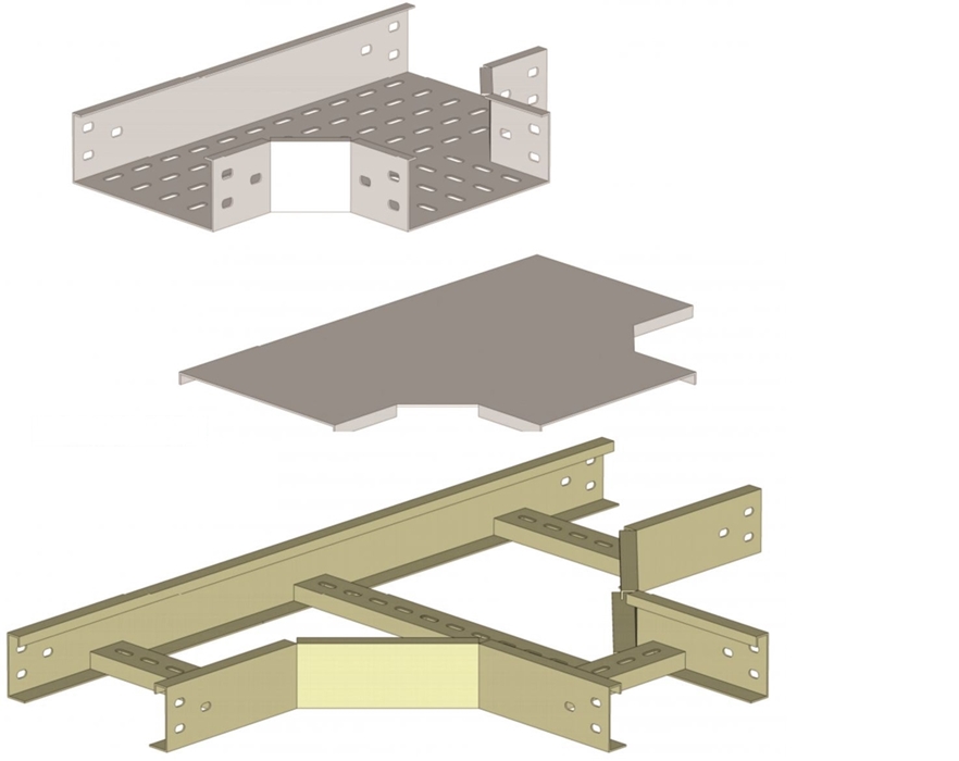 Picture of Cút máng 3 ngã đột lỗ mạ kẽm FTTH3G300