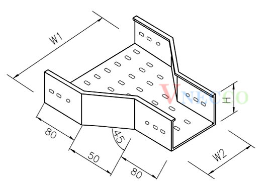 Picture of Cút máng giảm đột lỗ mạ kẽm RTH1G200-X