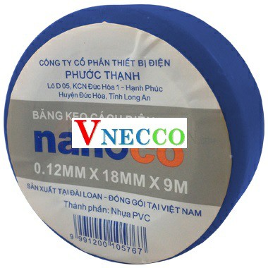 Picture of Băng keo điện PVC 10Y - xanh dương Nanoco