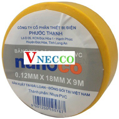 Picture of Băng keo điện PVC 10Y - vàng Nanoco