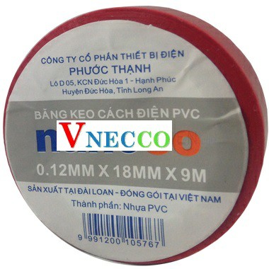 Picture of Băng keo điện PVC 10Y - đỏ Nanoco