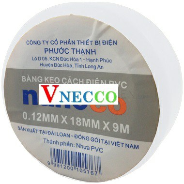 Picture of Băng keo điện PVC 20Y - trắng Nanoco