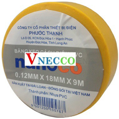 Picture of Băng keo điện PVC 20Y - vàng Nanoco