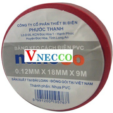 Picture of Băng keo điện PVC 20Y - đỏ Nanoco