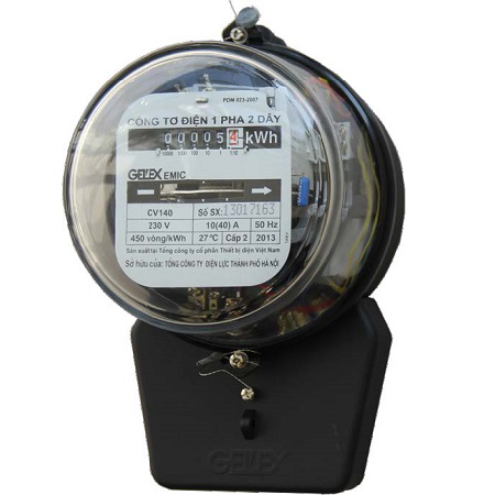 Picture of Công tơ điện 1 pha Emic 10/30A Nắp thủy tinh