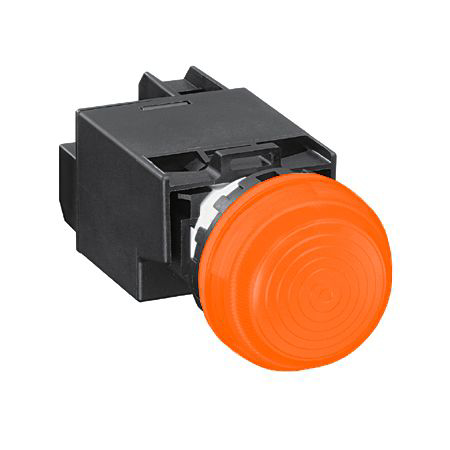 Picture of Đèn báo vòm có biến thế màu hổ phách Ø22 IDEC YW1P-2EH2A