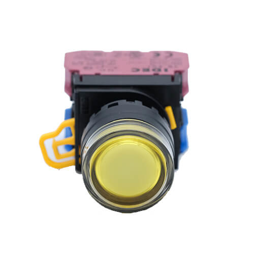 Picture of Nút nhấn có đèn loại phẳng màu vàng Ø22 IDEC YW1L-AF2E11Q4Y