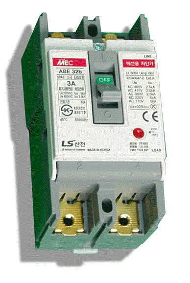 Picture of Cầu dao tự động cắt dòng rò Mccb LS 2 cực 20A 5kA - ABE32b