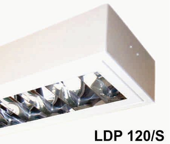 Picture of Máng đèn phản quang (gắn nổi) chóa & thanh ngang parabol LDP 120/S - Duhal