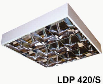 Picture of Máng đèn phản quang (gắn nổi) chóa & thanh ngang parabol LDP 420/S - Duhal