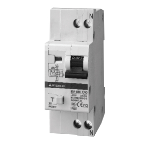 Picture of Cầu dao RCBO chống dòng rò - quá tải Mitsubishi 1P-N 4.5kA 300mA 25A