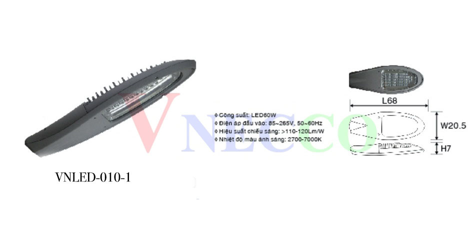 Picture of Đèn đường Led VN-Led 010.1 - 60W