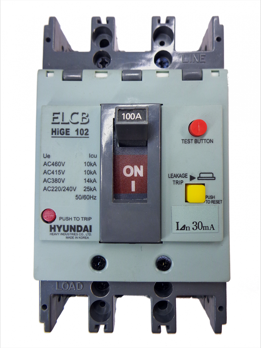 Picture of Cầu dao chống rò điện ELCB Hyundai HGE400E 4P 350A 45kA